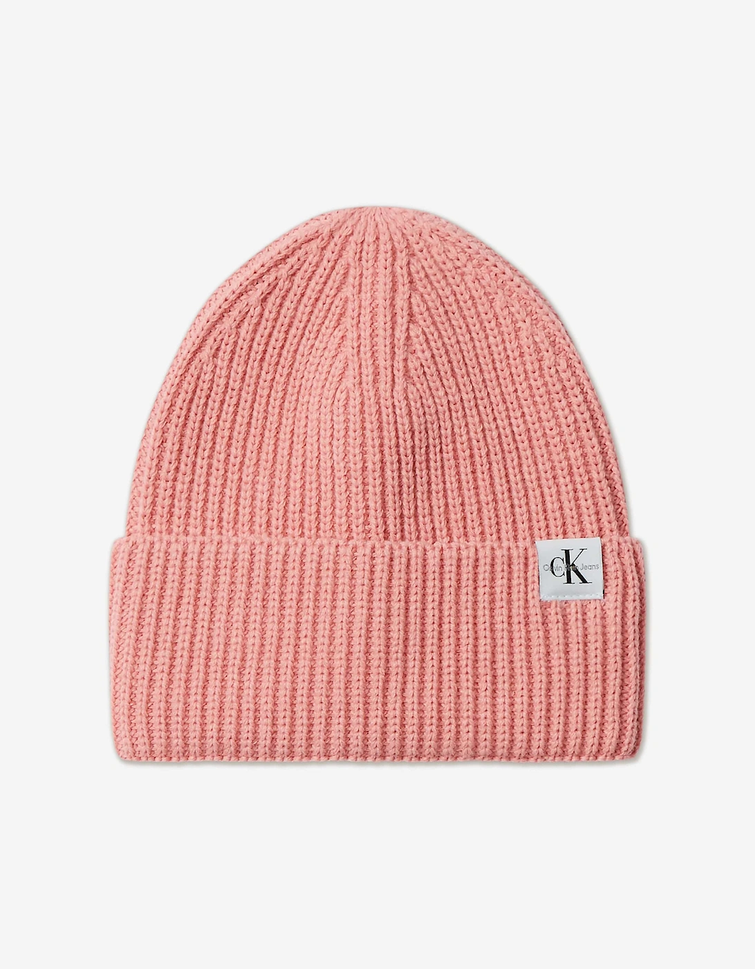 Girls Monogram Rib Beanie in Pink, 5 of 4