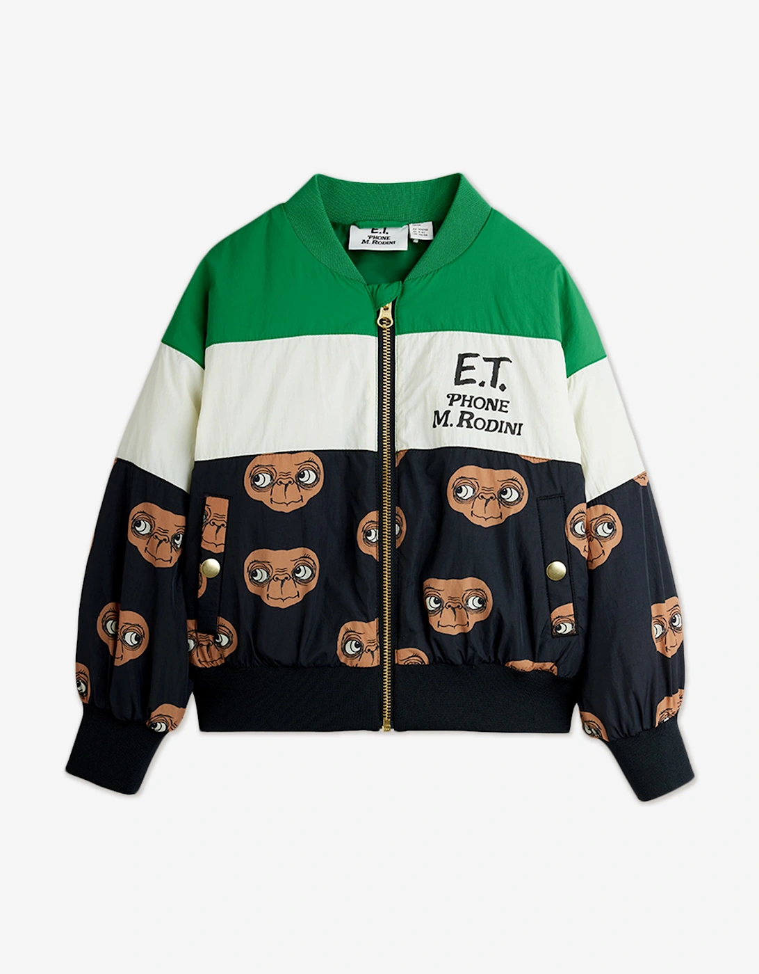 Mini Rodini Girls Green E.t. Baseball Jacket In  2 Years/3 Years/18-24 Months 92-98 Cm Size 1.5-3 Yrs Kids