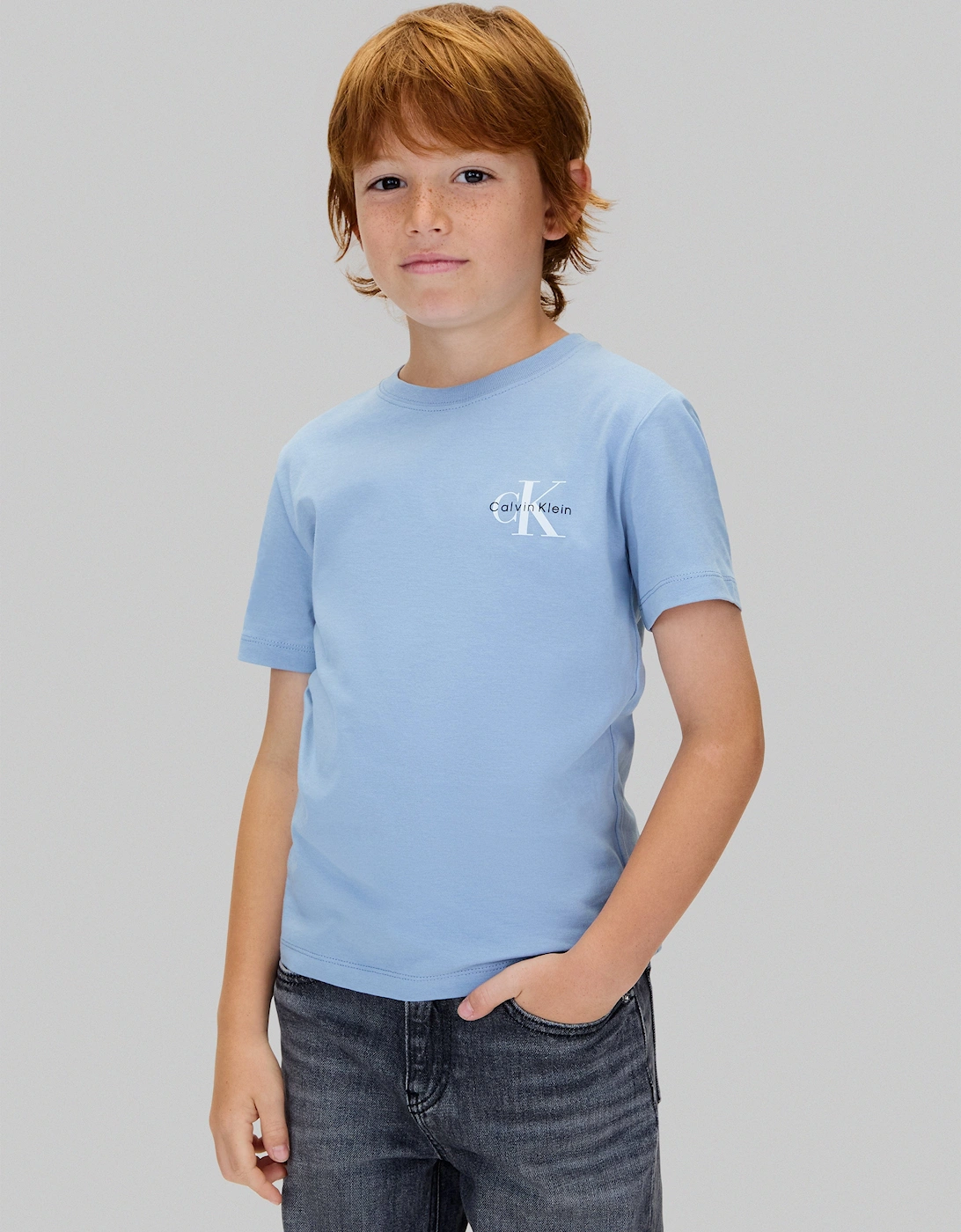 Kids Chest Monologo T-Shirt in Blue