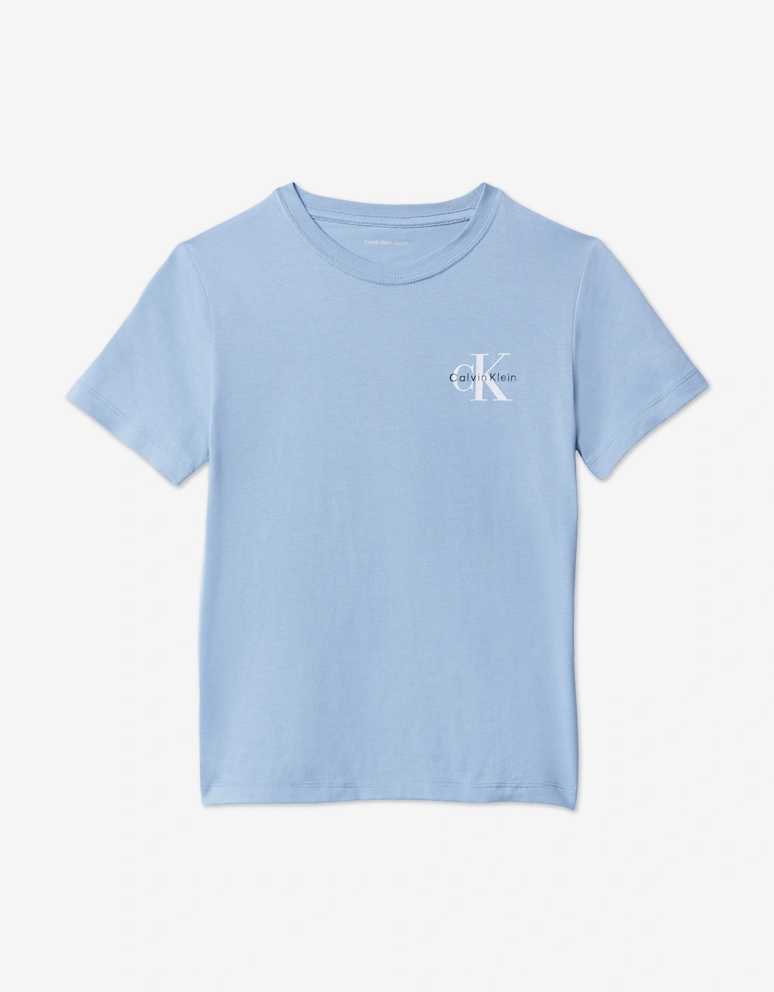 Kids Chest Monologo T-Shirt in Blue, 6 of 5