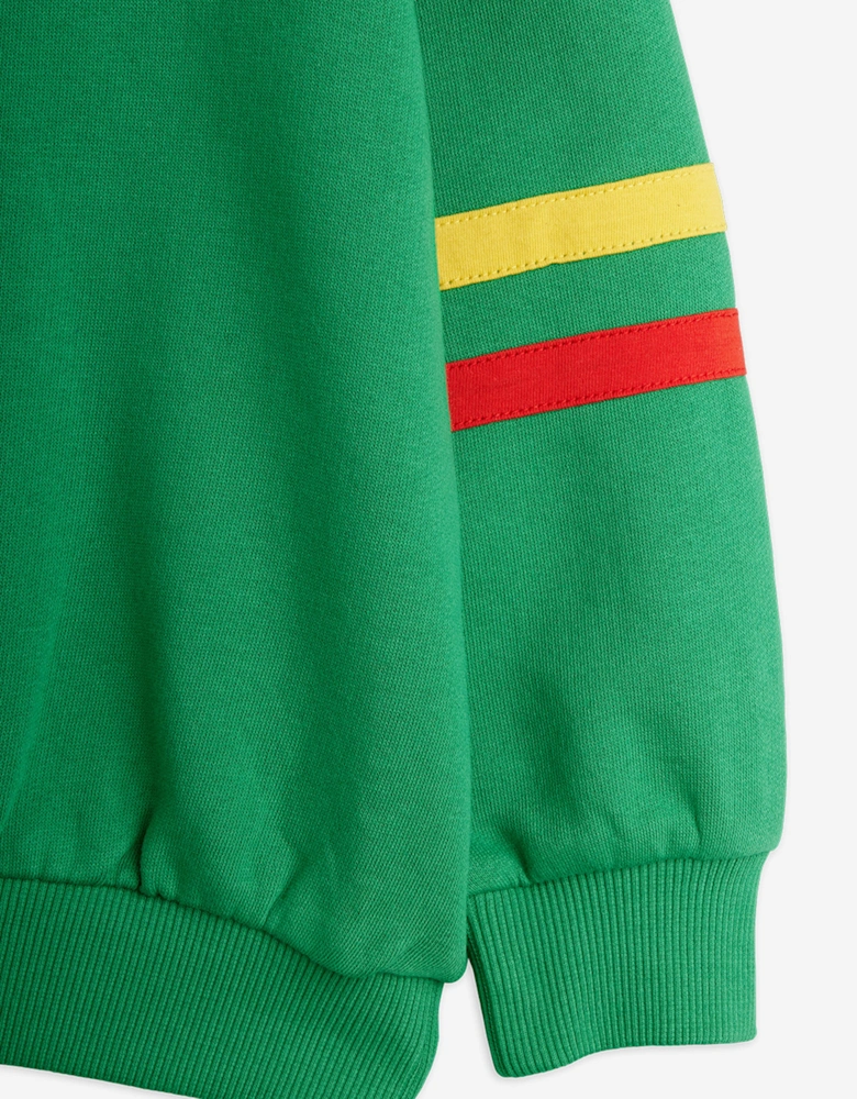 Kids E.T. Embroidered Half Zip Sweatshirt in Green