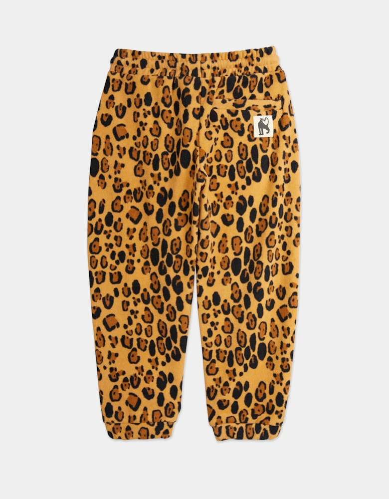 Girls Leopard Joggers in Brown