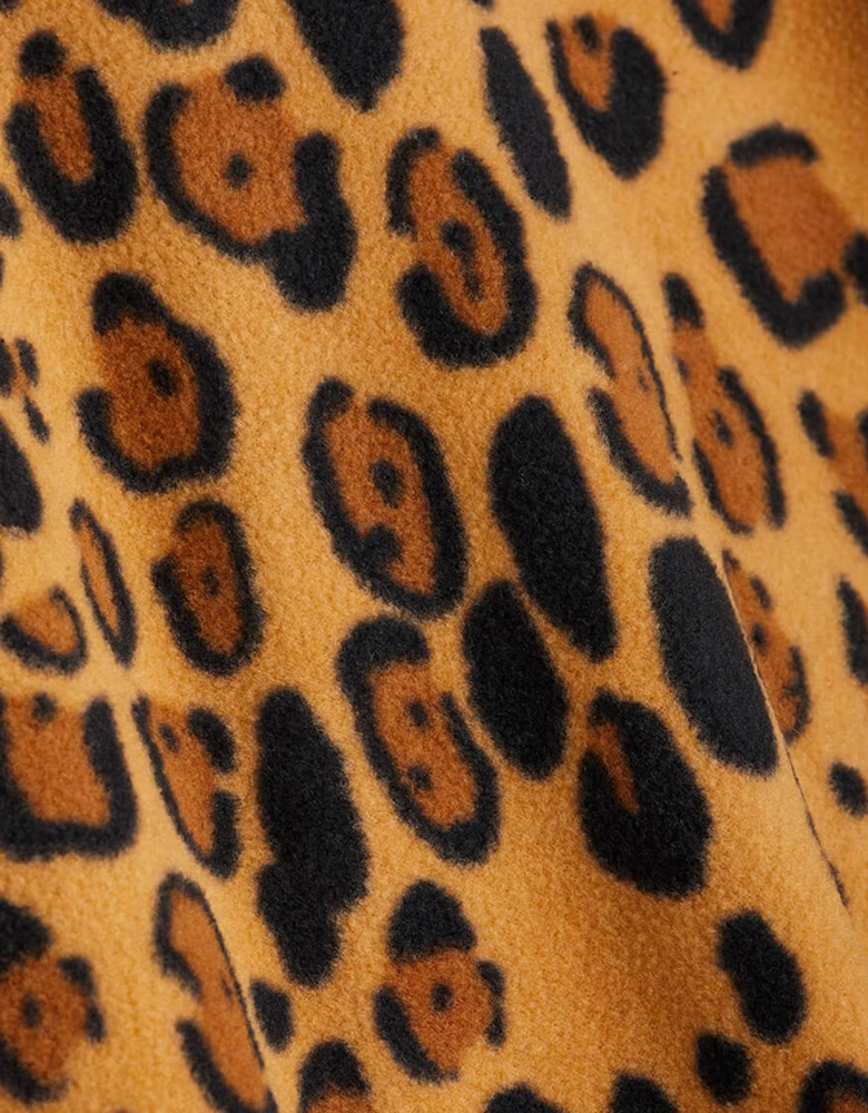 Girls Leopard Joggers in Brown