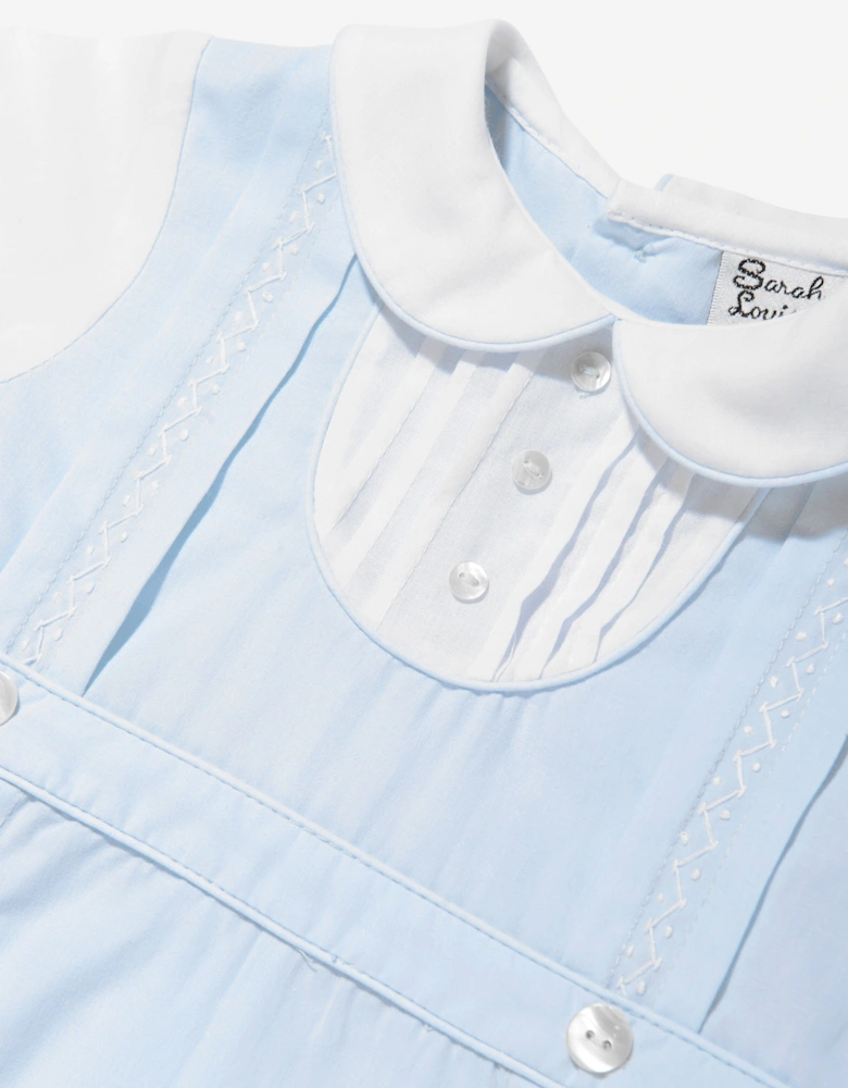 Baby Boys Smocked Romper in Blue