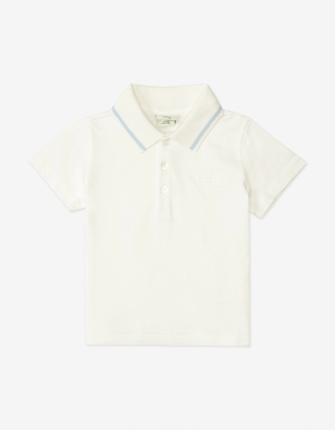 Baby Boys Jersey Polo Shirt in White, 5 of 4