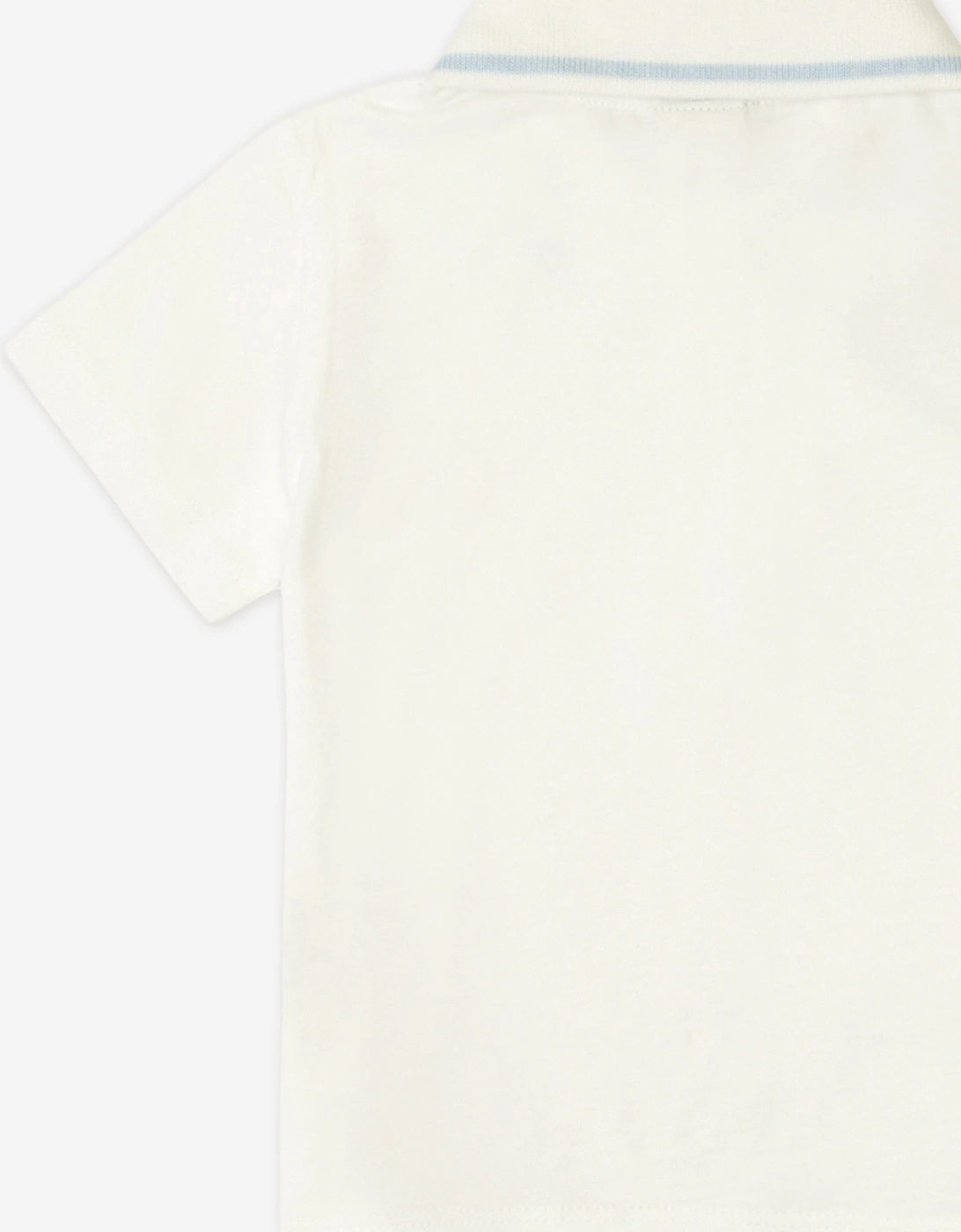 Baby Boys Jersey Polo Shirt in White