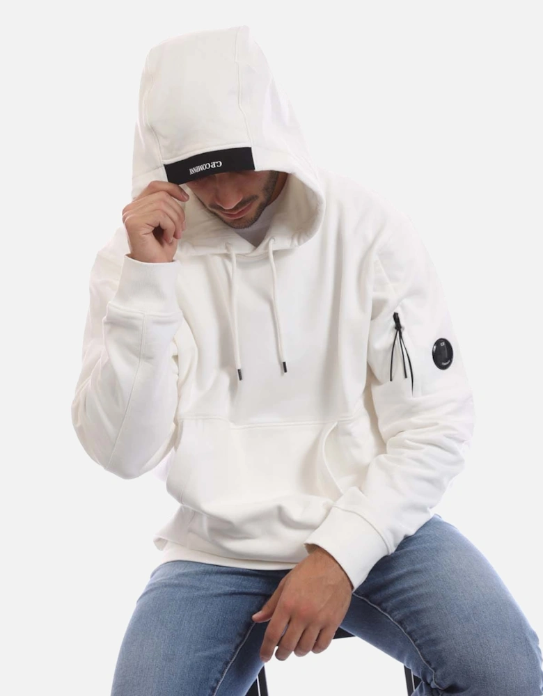 Diagonal Raised Fleece Lens Hoodie