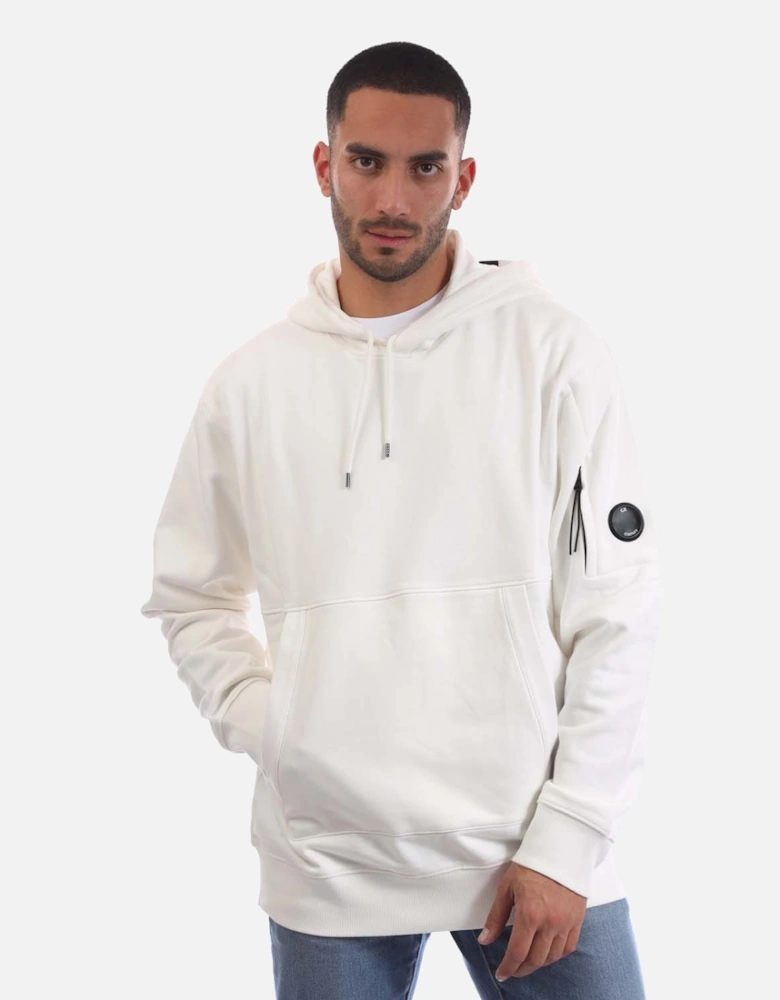 Diagonal Raised Fleece Lens Hoodie
