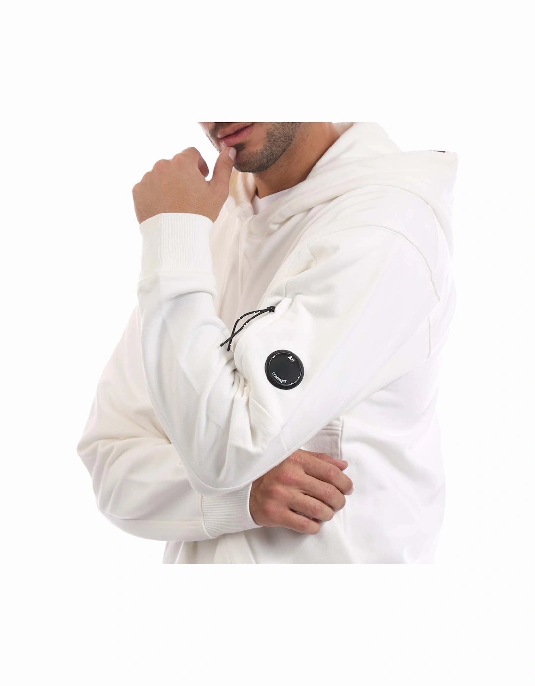 Diagonal Raised Fleece Lens Hoodie