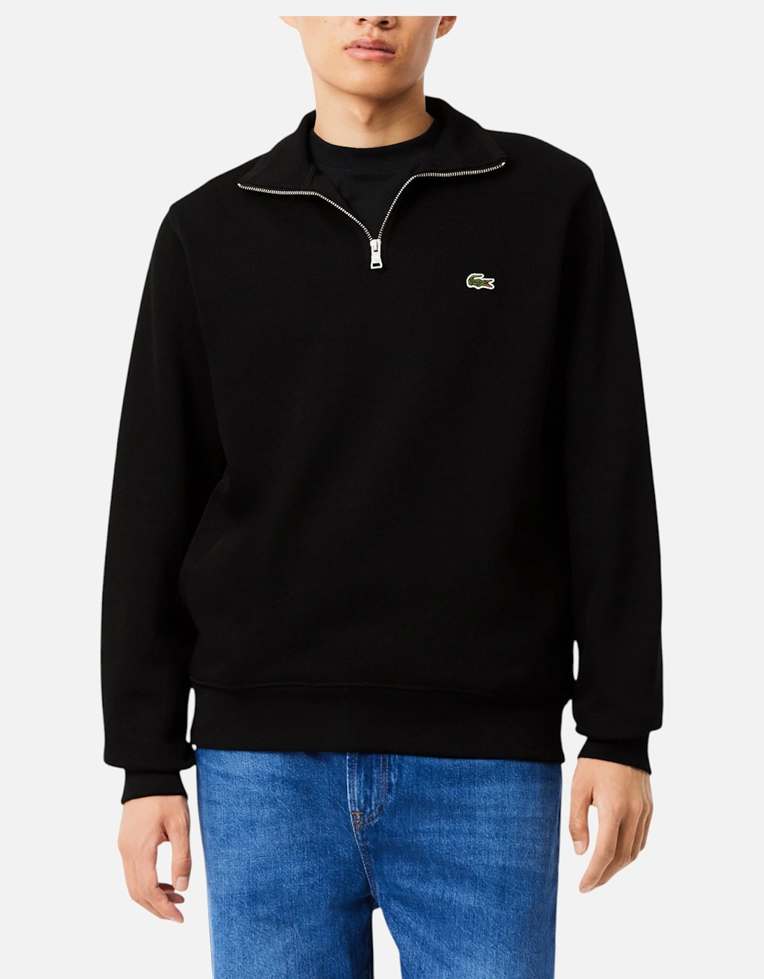 Mens Sweatshirt High Neck Interlock Sweatshirt, 4 of 3
