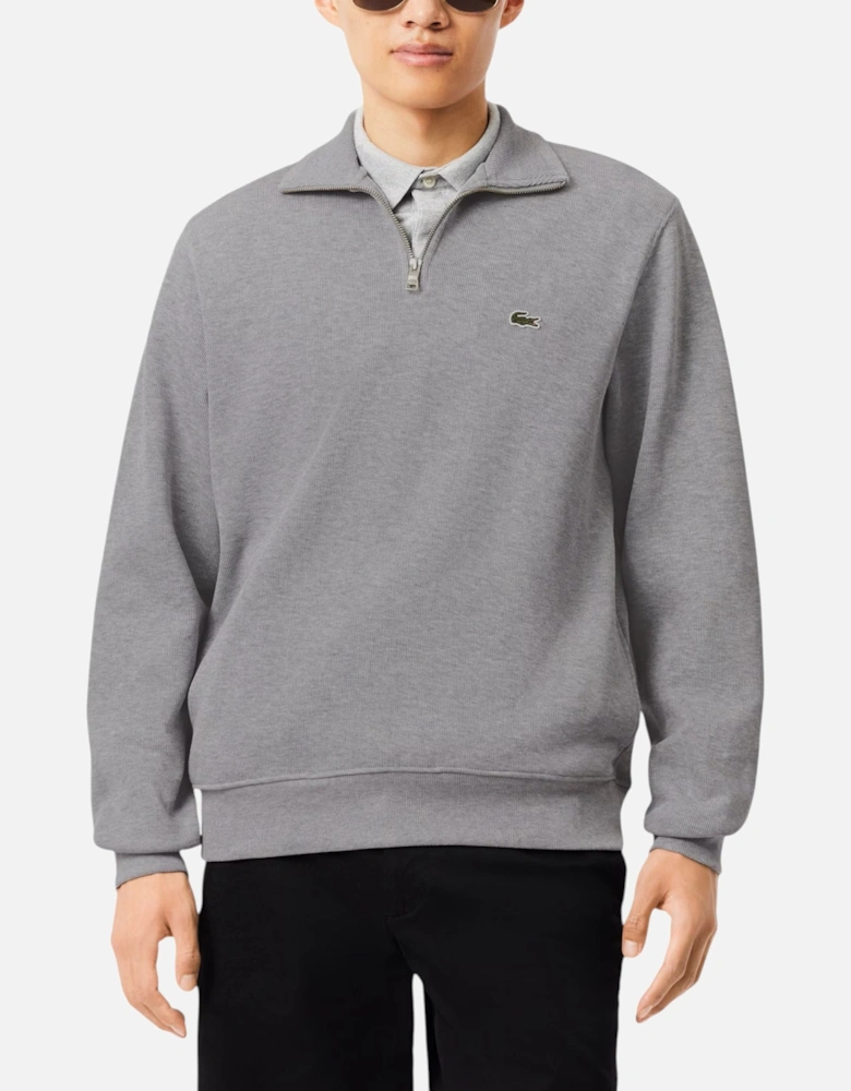 Mens Sweatshirt High Neck Interlock Sweatshirt