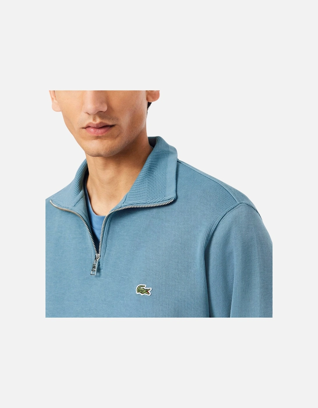 Mens Sweatshirt High Neck Interlock Sweatshirt