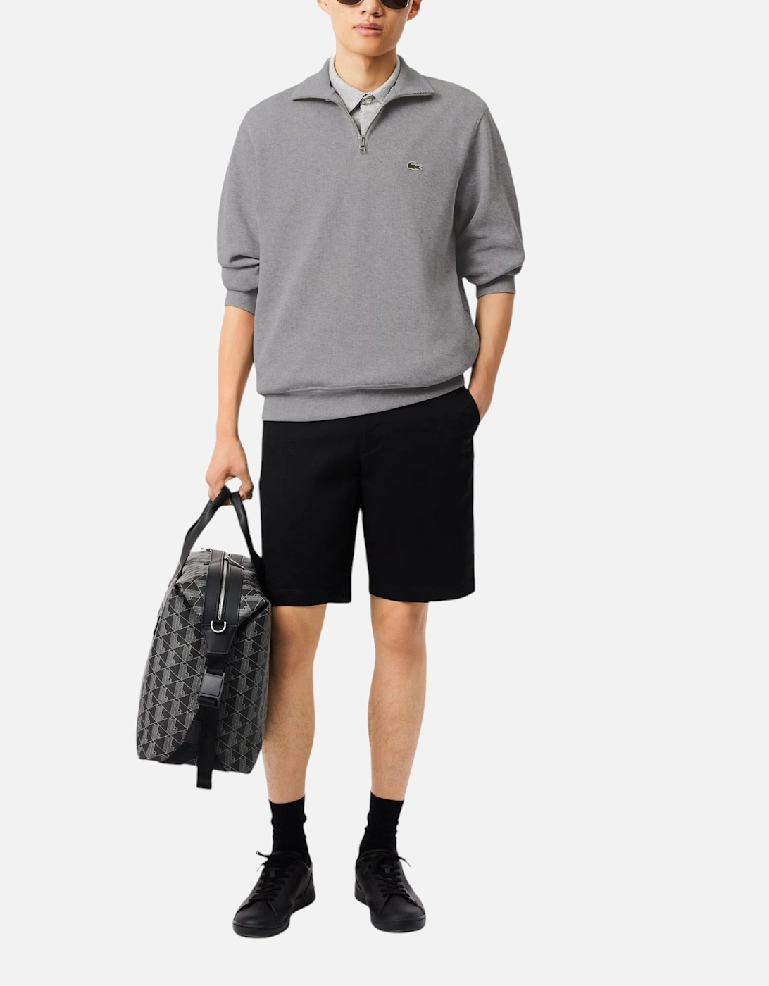 Mens Sweatshirt High Neck Interlock Sweatshirt