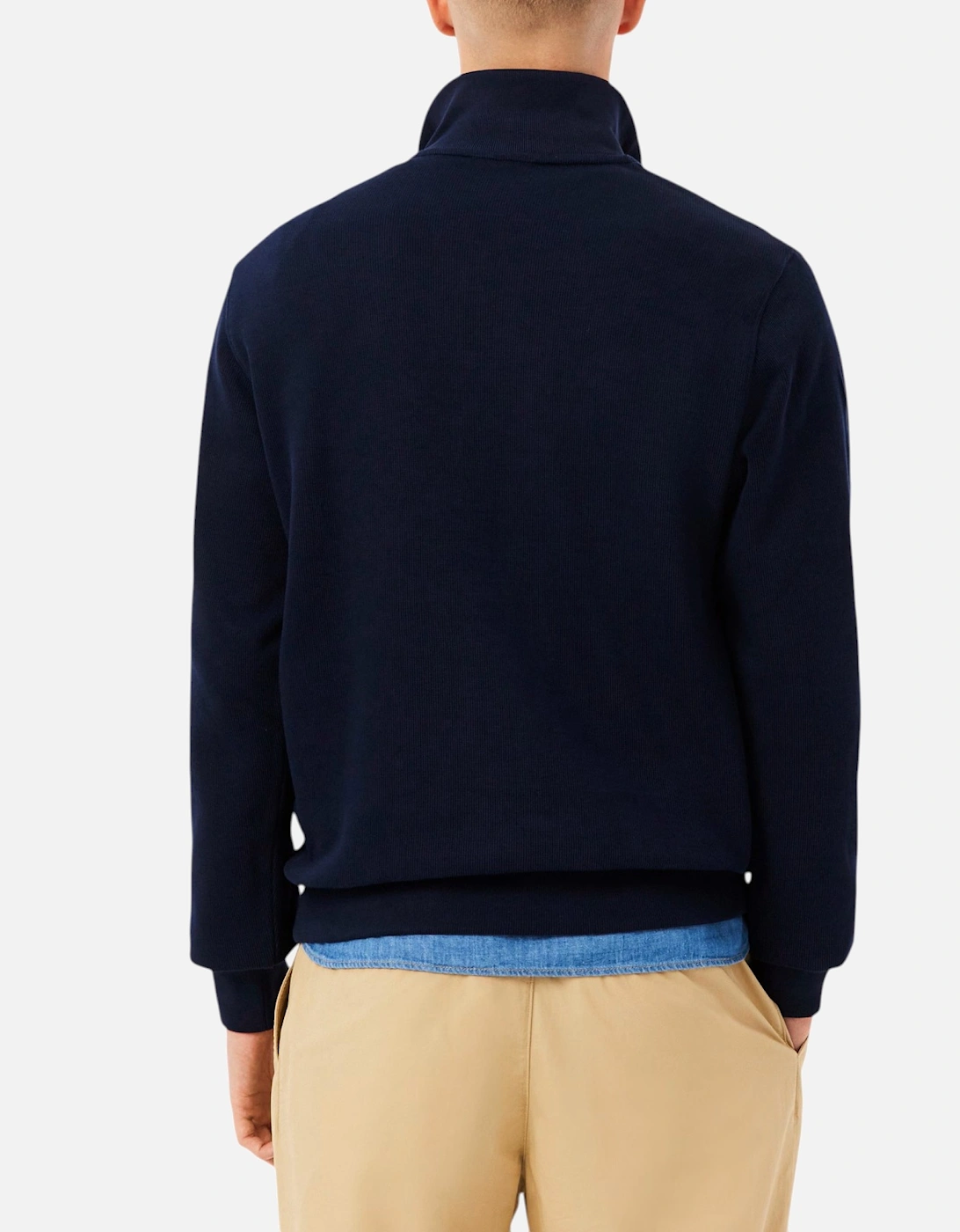 Mens Sweatshirt High Neck Interlock Sweatshirt