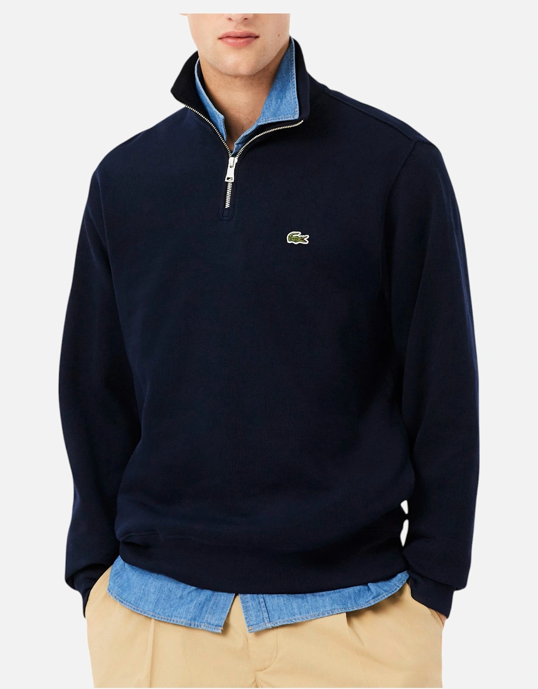 Mens Sweatshirt High Neck Interlock Sweatshirt, 7 of 6