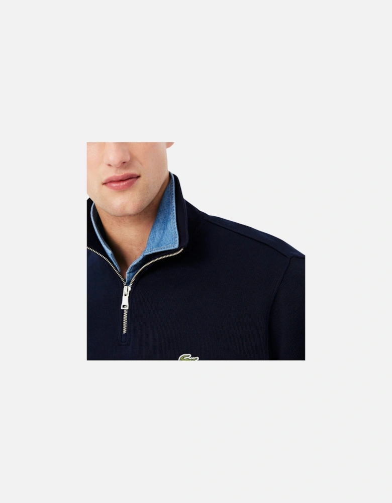 Mens Sweatshirt High Neck Interlock Sweatshirt