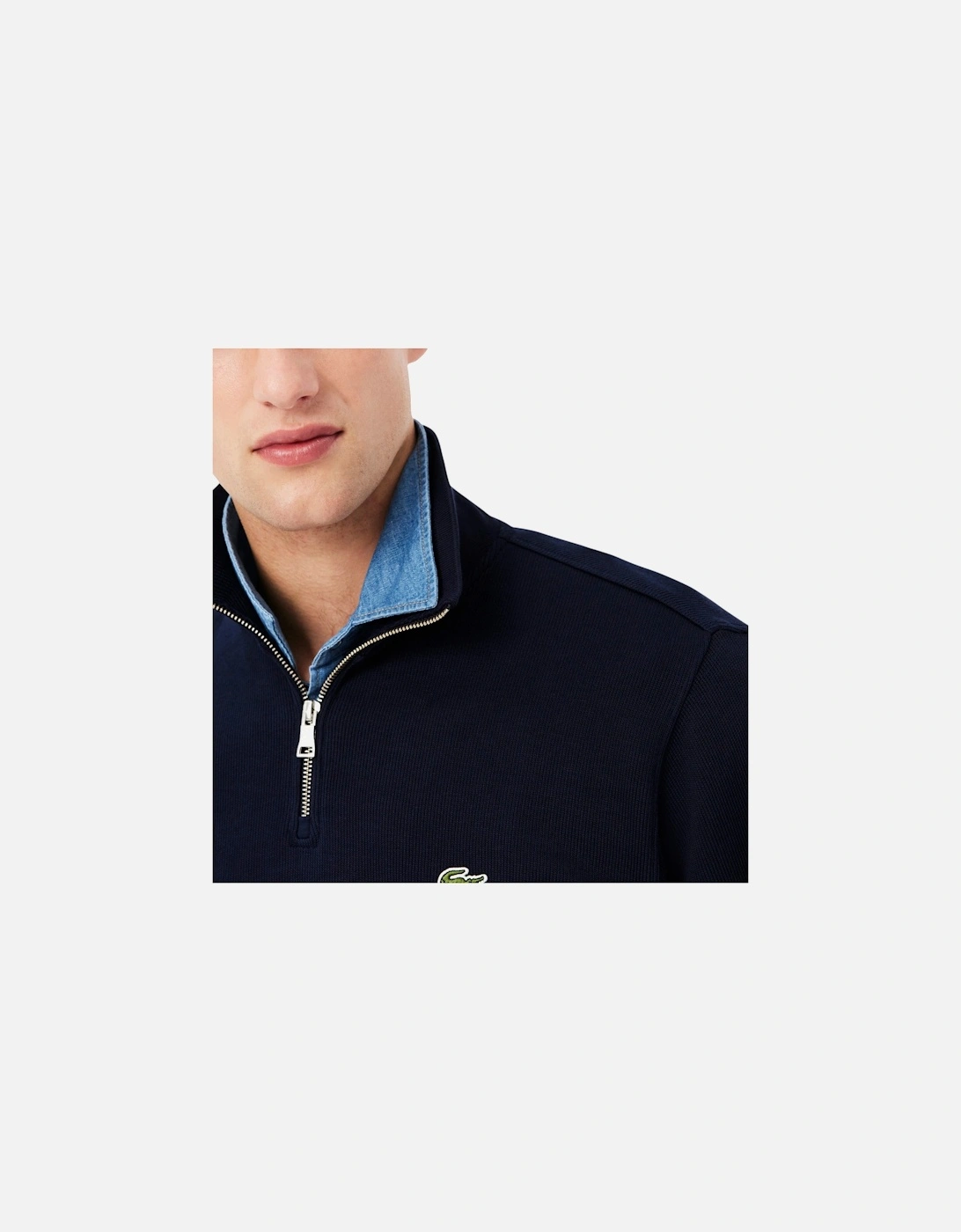 Mens Sweatshirt High Neck Interlock Sweatshirt