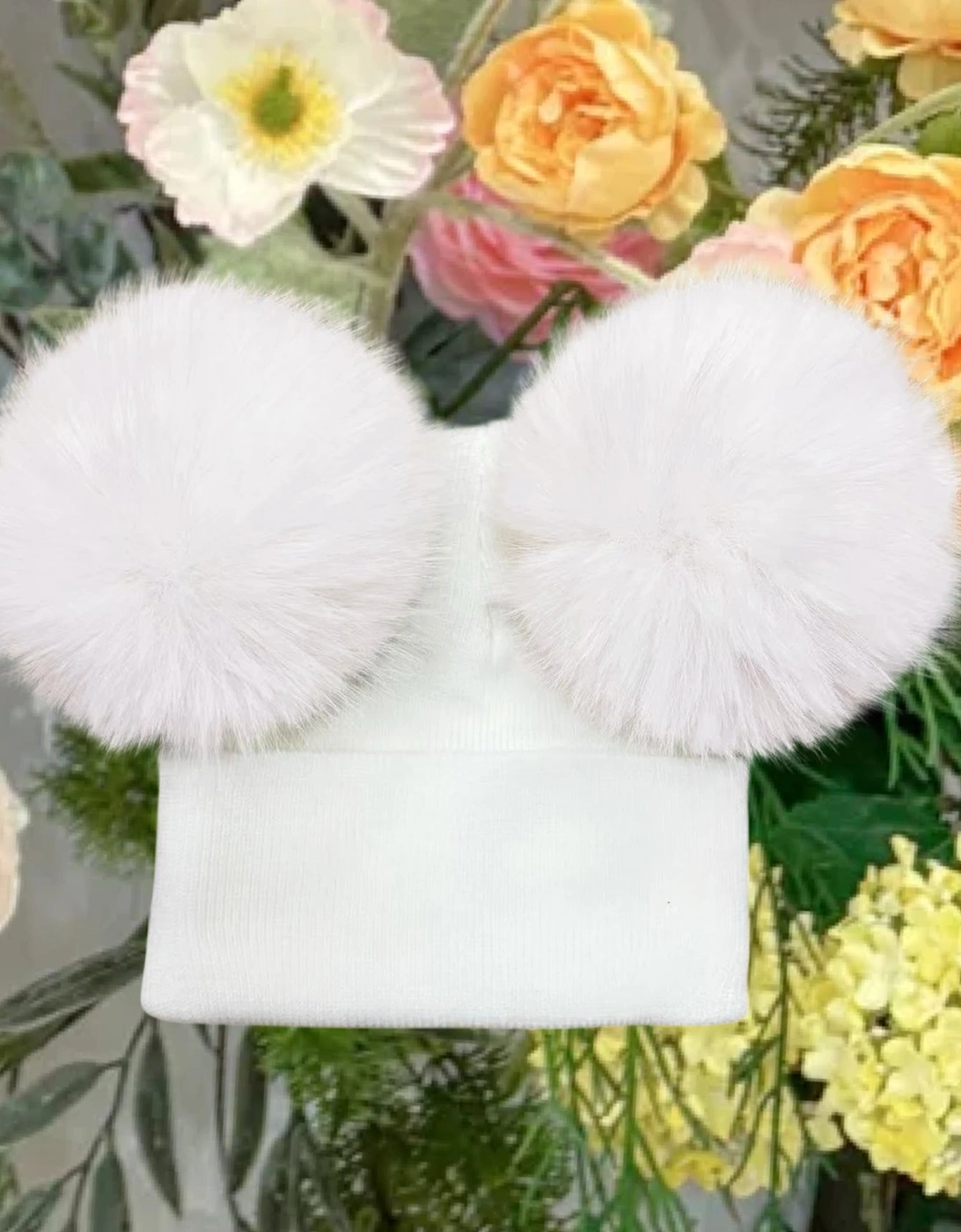 Cream Faux Fur Hat, 2 of 1