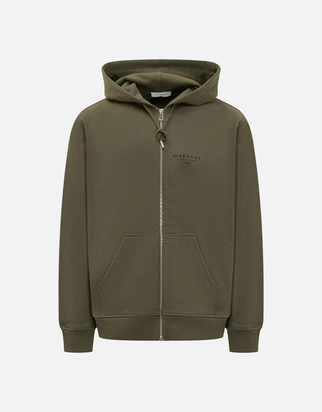 Zip Hoodie in Military Green, 3 of 2