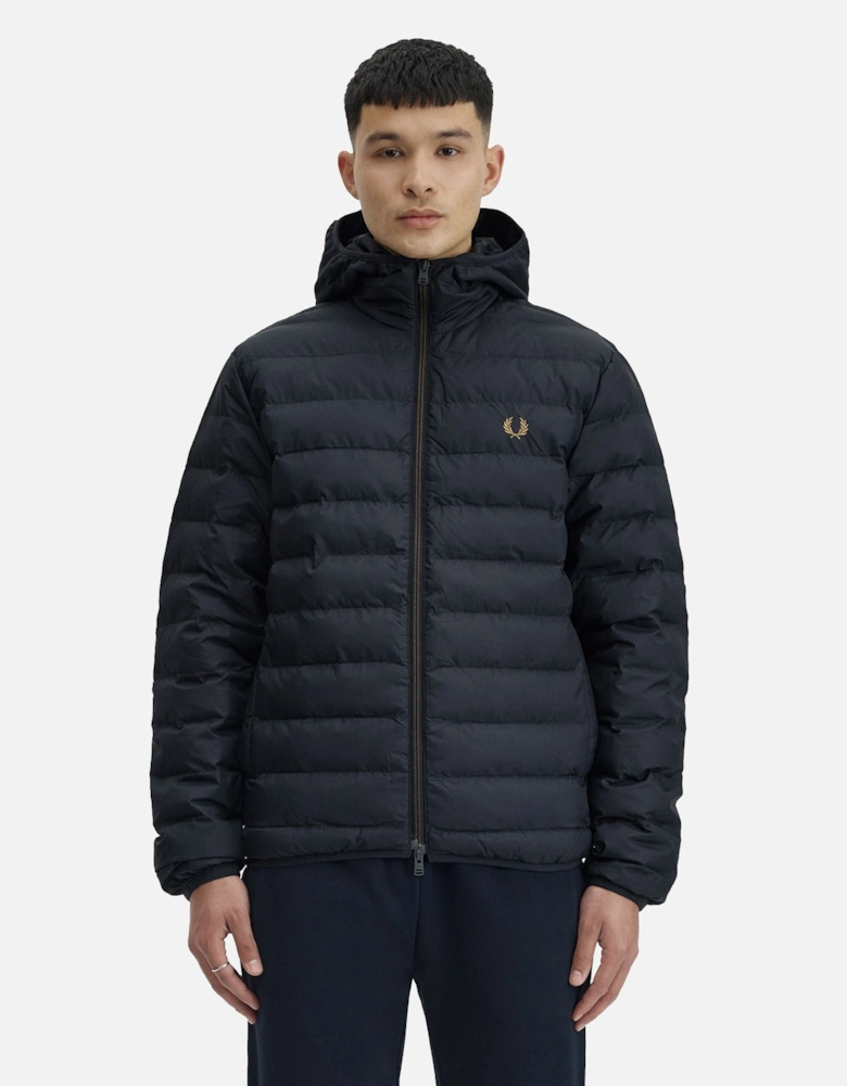 Hooded Insulated Padded Jacket Navy