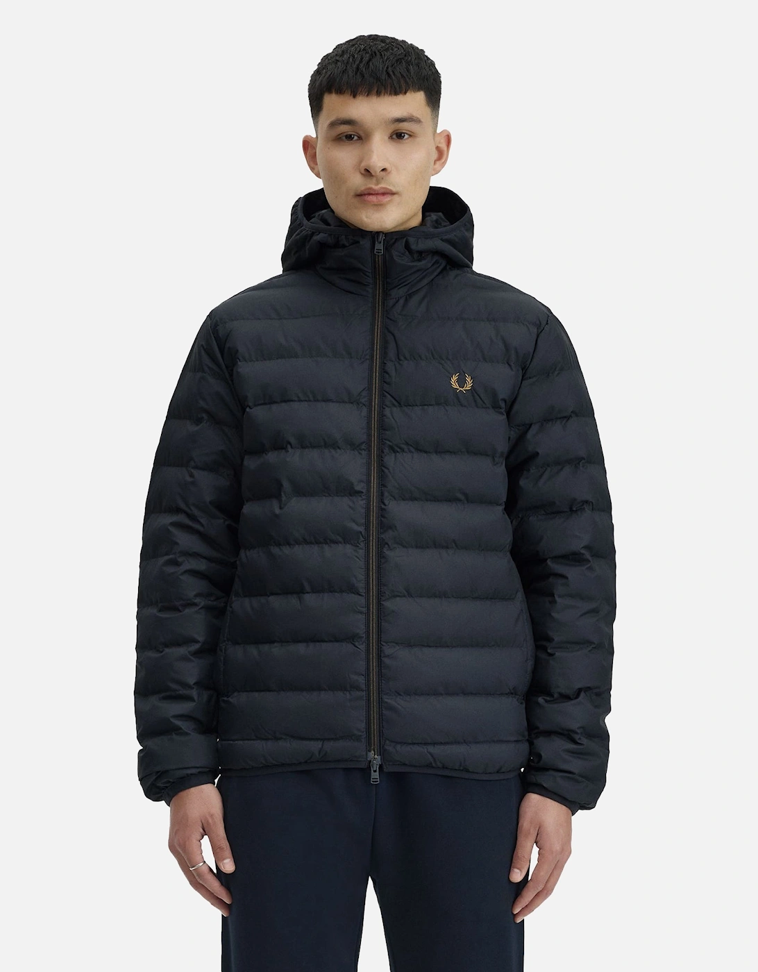 Hooded Insulated Padded Jacket Navy