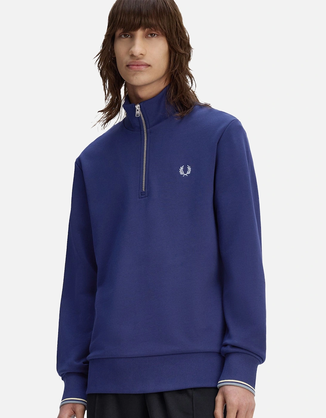 Half Zip Sweatshirt French Navy/Champion's Gold/Stockport Blue