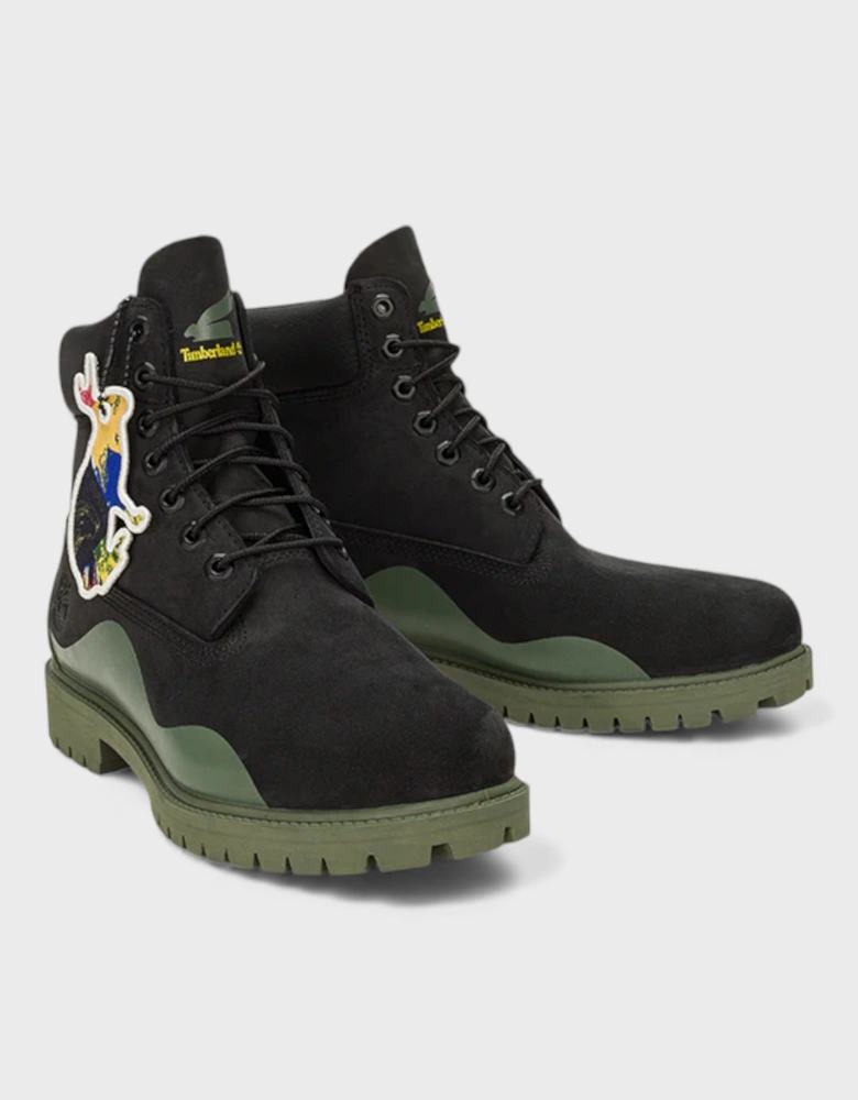 Heritage 6 Inch Waterproof Boot Black Nubuck Green
