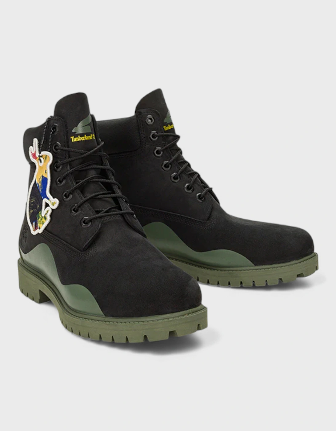 Heritage 6 Inch Waterproof Boot Black Nubuck Green