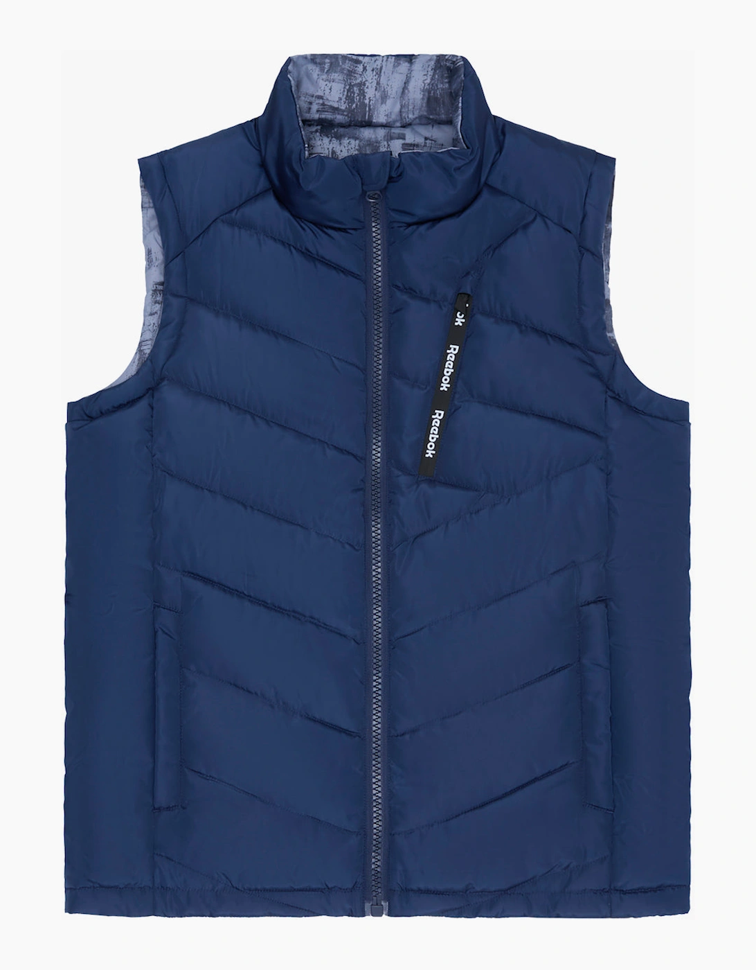 Reebok Men's Navy Rb1572 Reversible Puffer Vest - Batik Blue  Regular/36 S