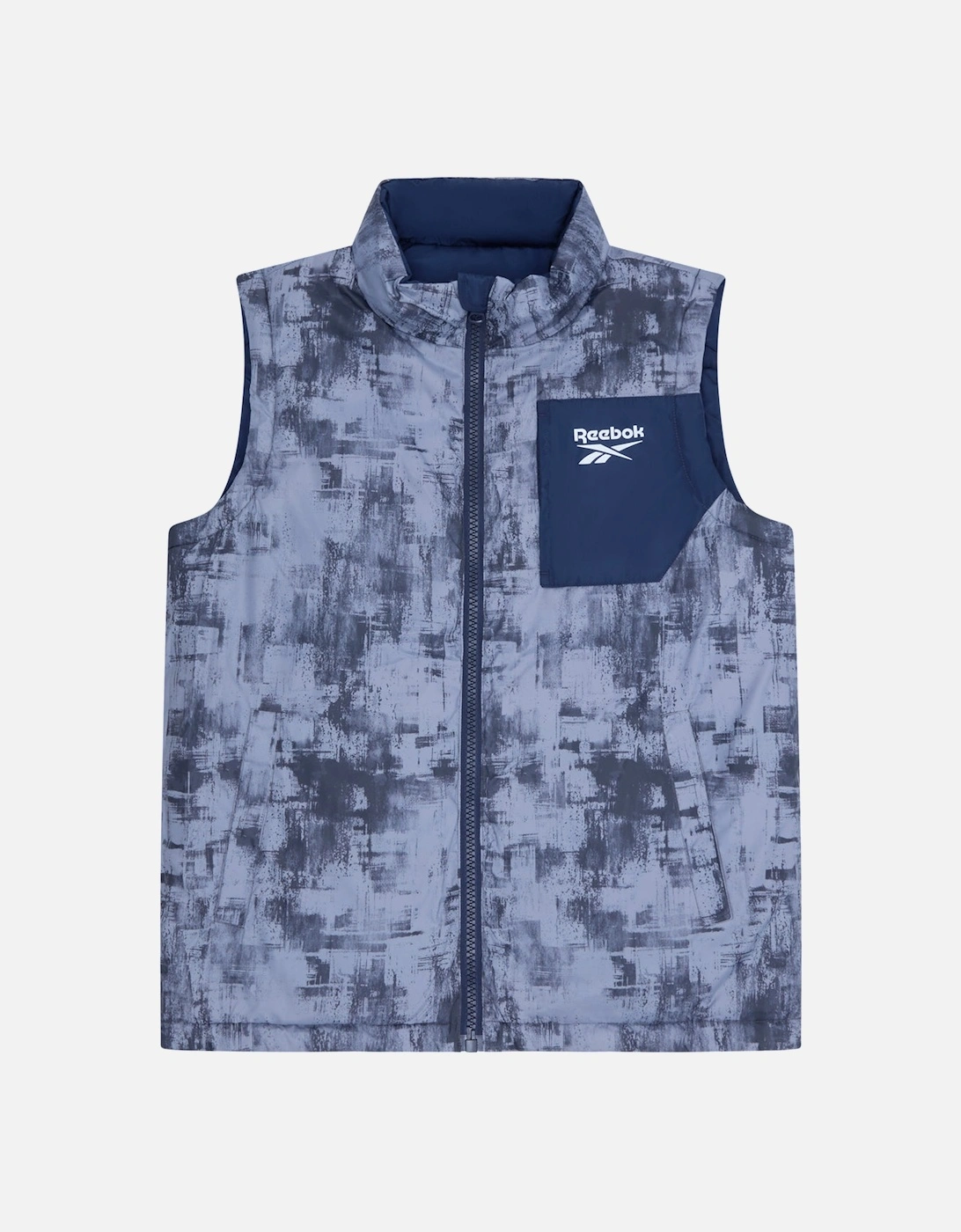 RB1572 Reversible Puffer Vest - Batik Blue