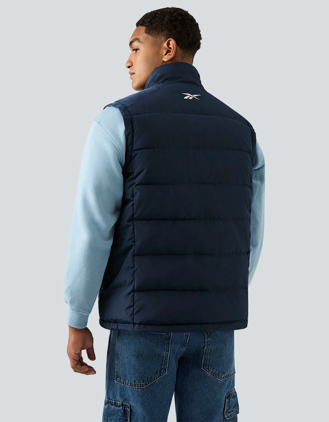 RB1572 Reversible Puffer Vest - Batik Blue