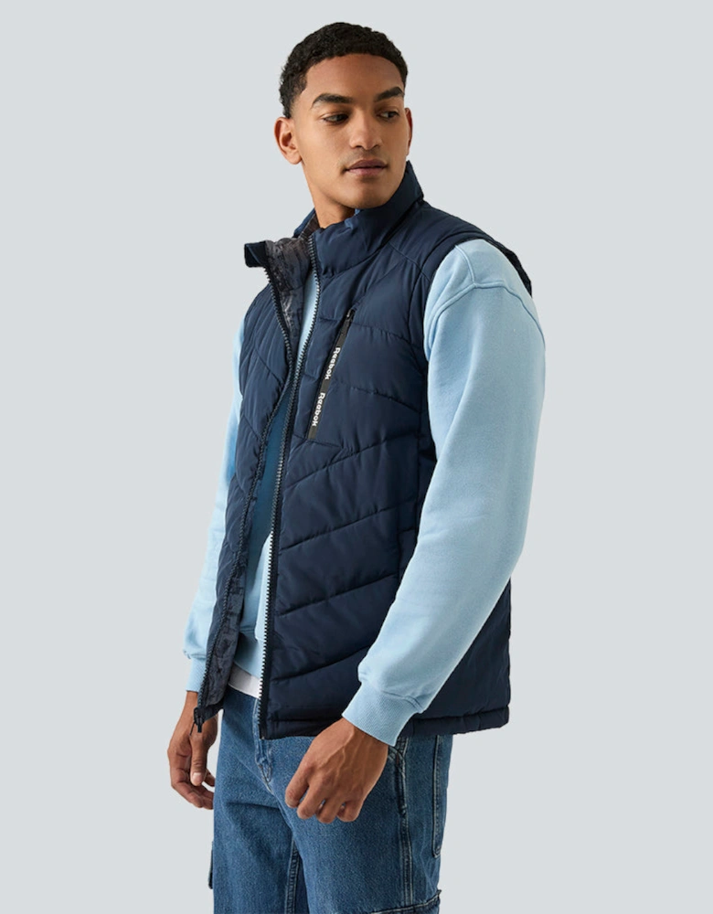 RB1572 Reversible Puffer Vest - Batik Blue
