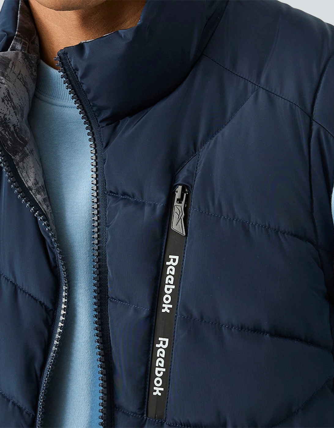 RB1572 Reversible Puffer Vest - Batik Blue