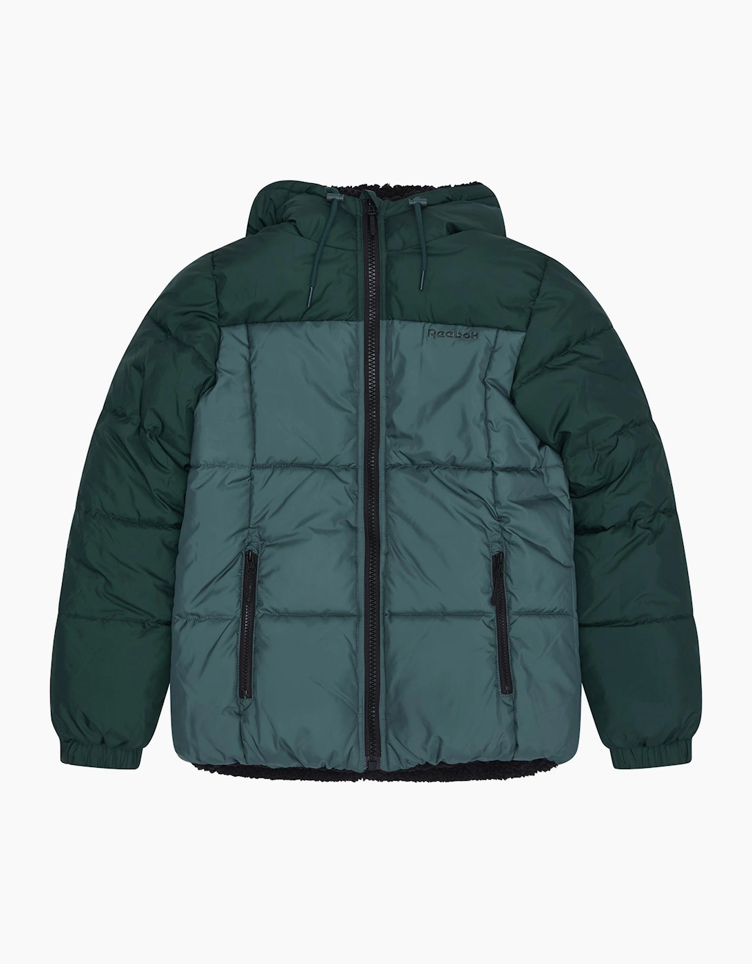 Reebok Men's Green Rb2103 Reversible Puffer Sherpa - Hunter - Size: 42/Regular