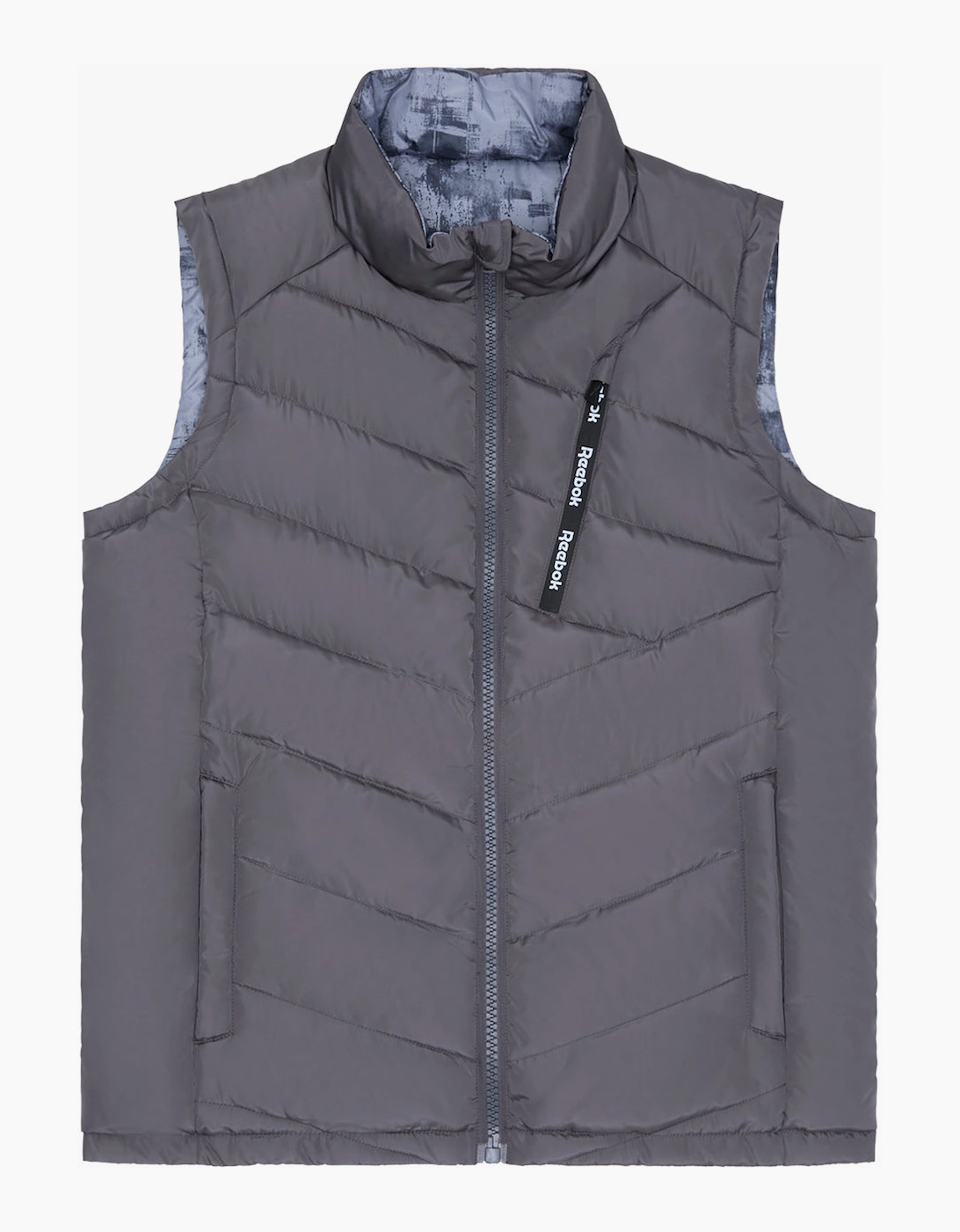 Reebok Men's Grey Rb1572 Reversible Puffer Vest - Charcoal  Regular/36 S