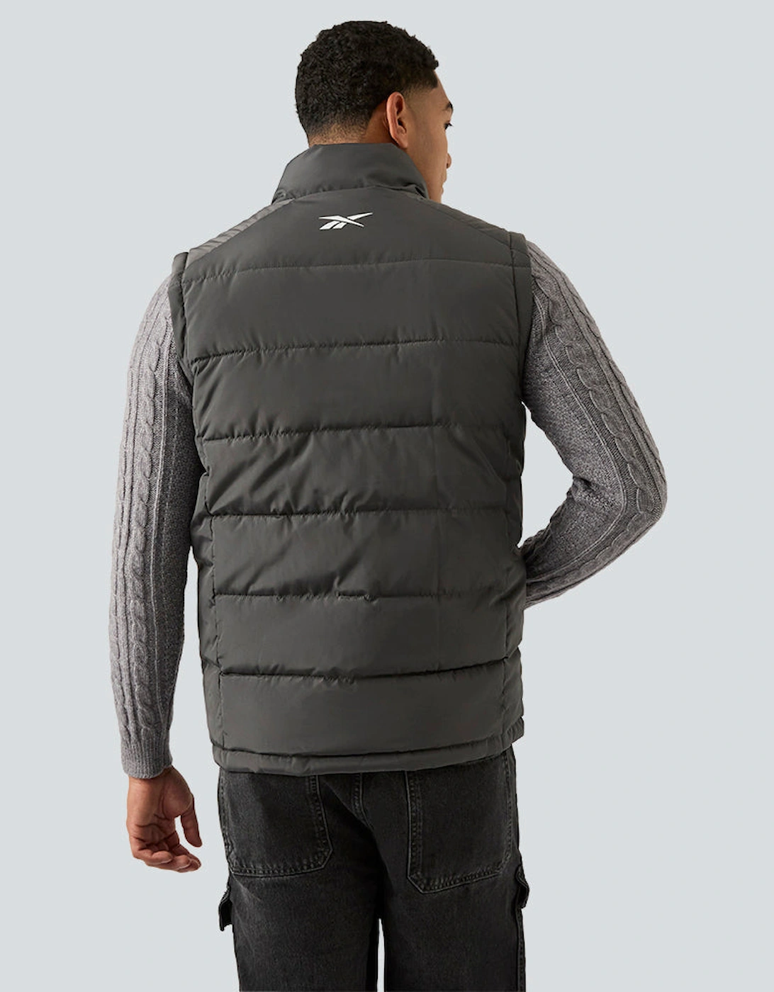 RB1572 Reversible Puffer Vest - Charcoal