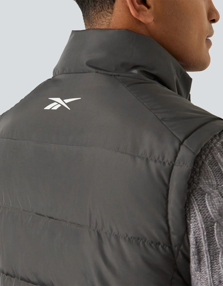 RB1572 Reversible Puffer Vest - Charcoal