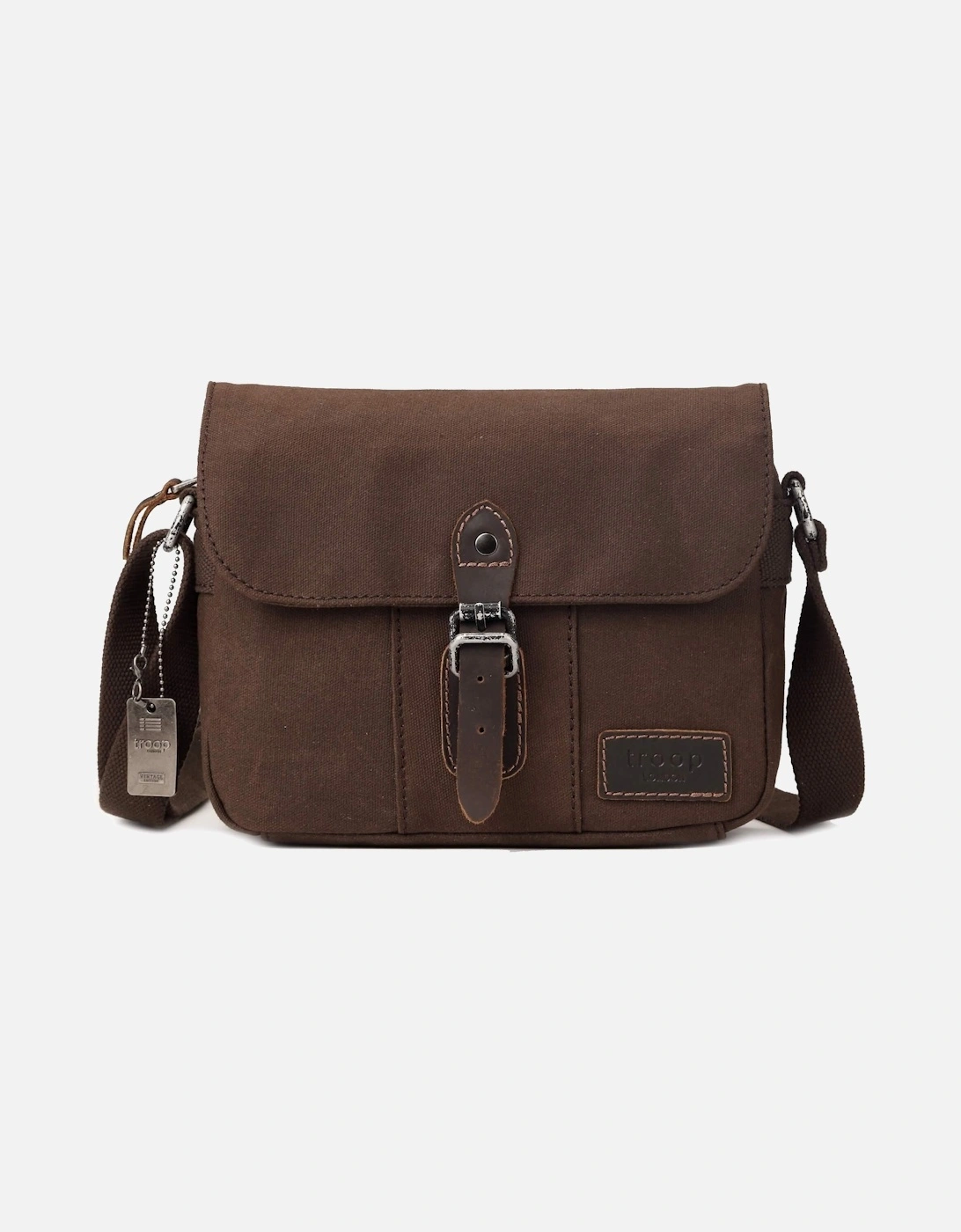 TRP0440 Heritage Canvas Leather Across body Bag, Small Travel Bag, 2 of 1