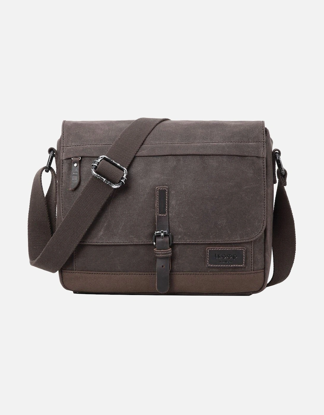 TRP0443 Heritage Canvas Leather Messenger Bag, Travel Bag, Tablet Friendly, 2 of 1