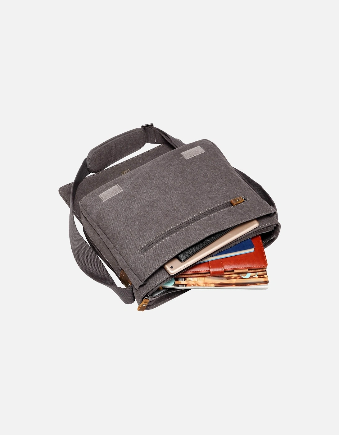 TRP0240 Classic Canvas Laptop Messenger Bag - 16.5 Diagonally