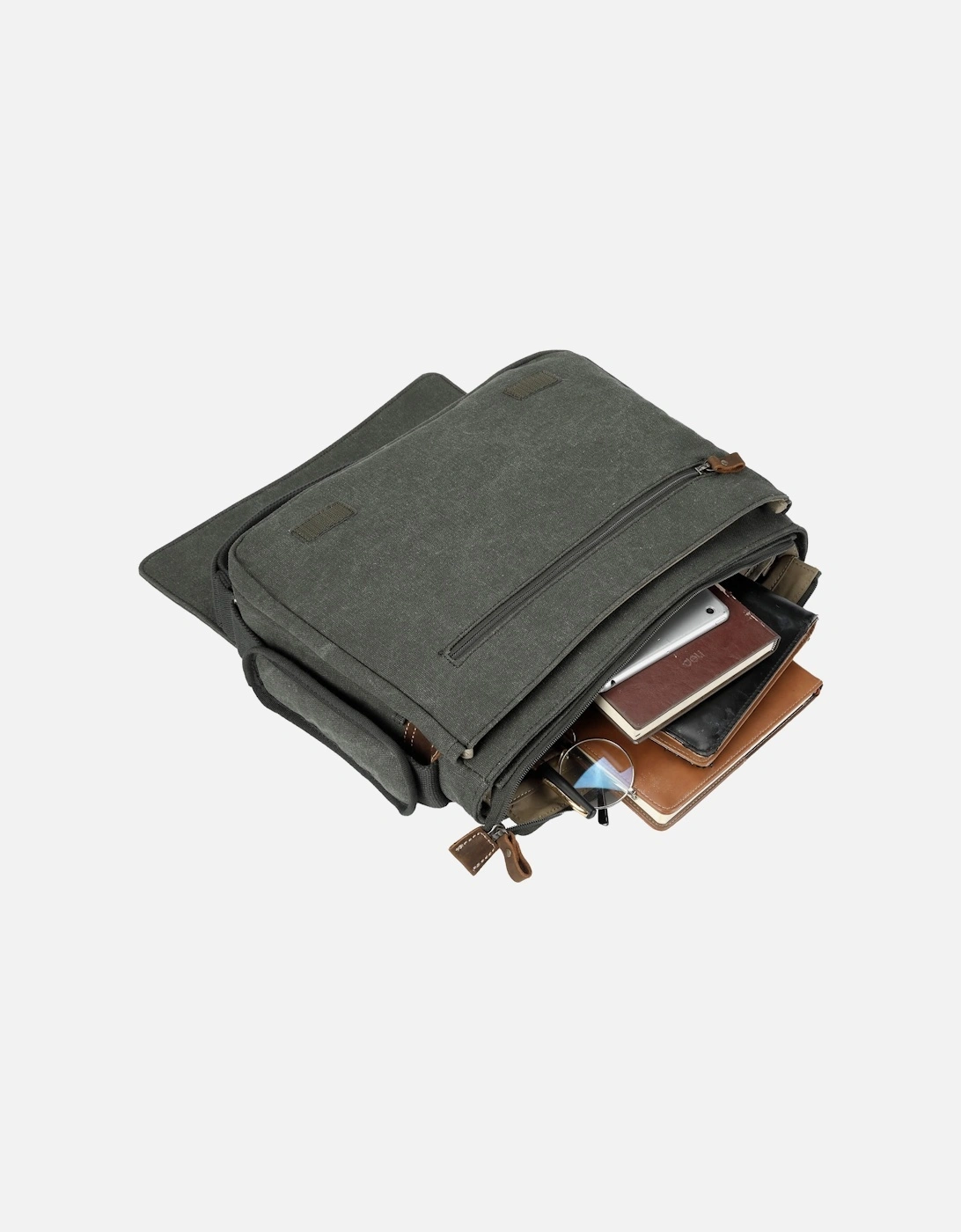 TRP0240 Classic Canvas Laptop Messenger Bag - 16.5 Diagonally