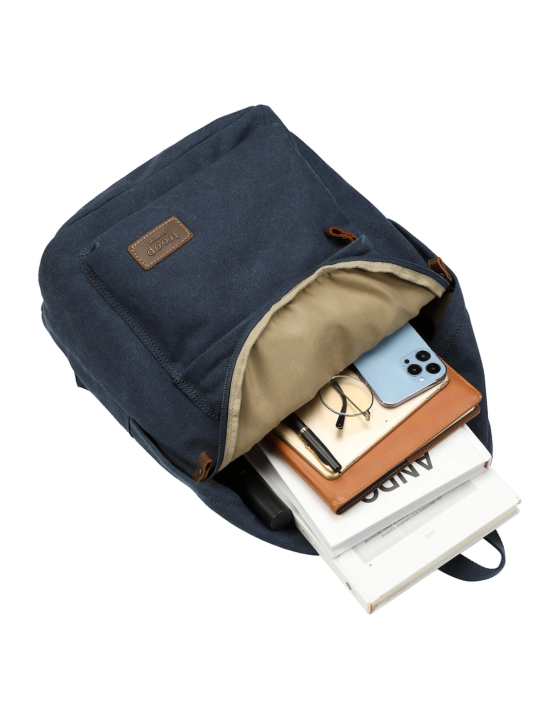 TRP0384 Heritage Canvas Backpack, Casual Daypack