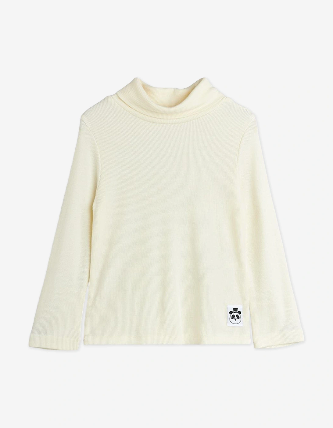 Girls Ribbed Turtleneck Top in Ivory, 5 of 4