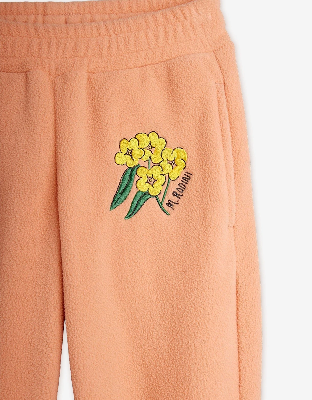 Girls Embroidered Alpine Flowers Joggers in Pink