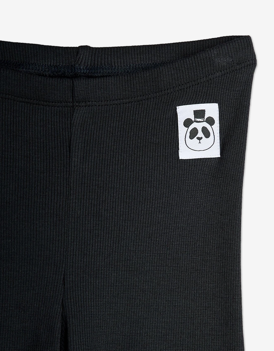 Girls Ribbed Leggings in Black