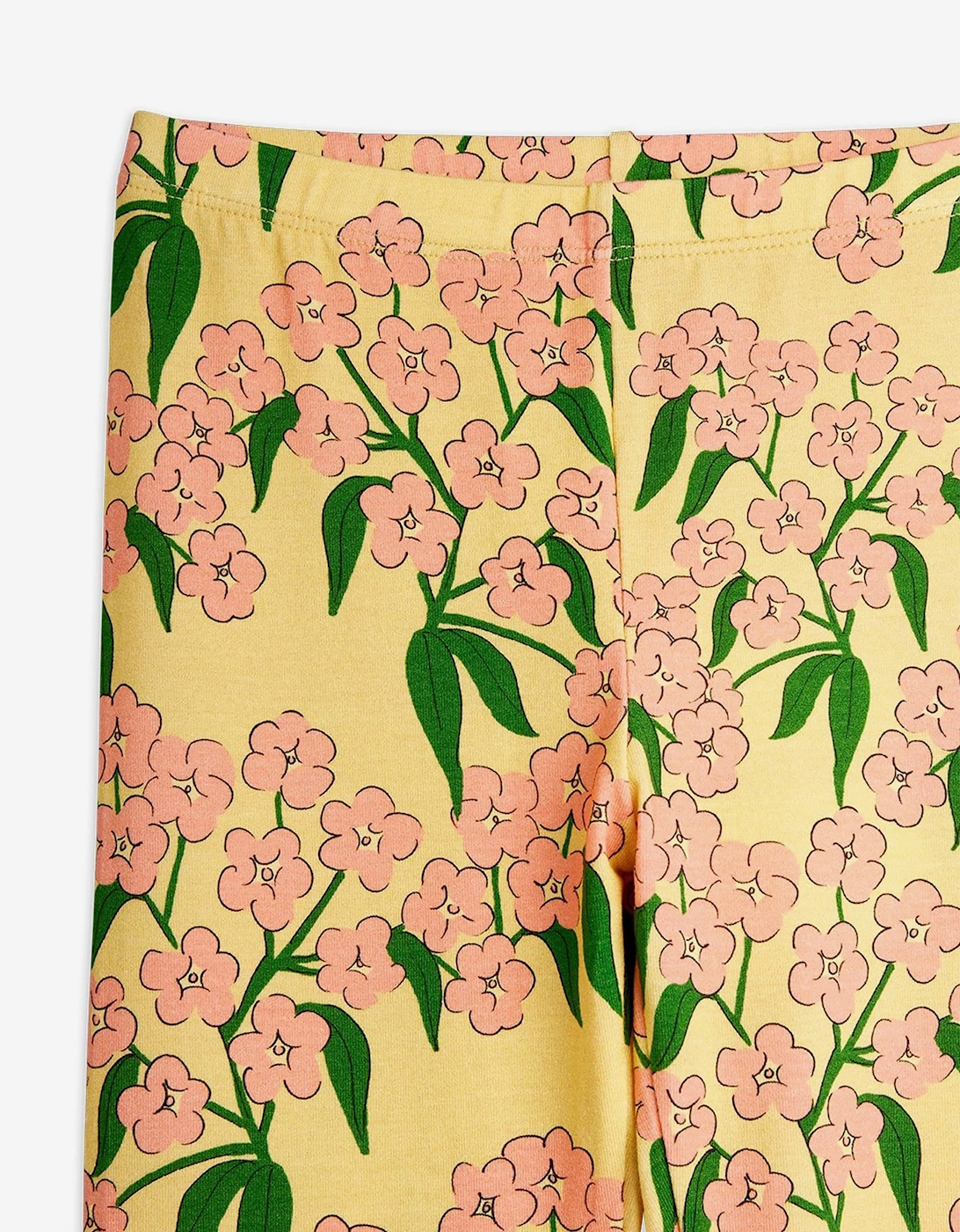 Girls Alpine Flowers AOP Leggings in Yellow