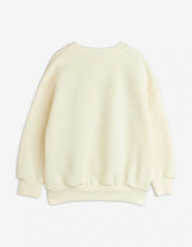 Kids Panda and Cat Sweatshirt in Ivory