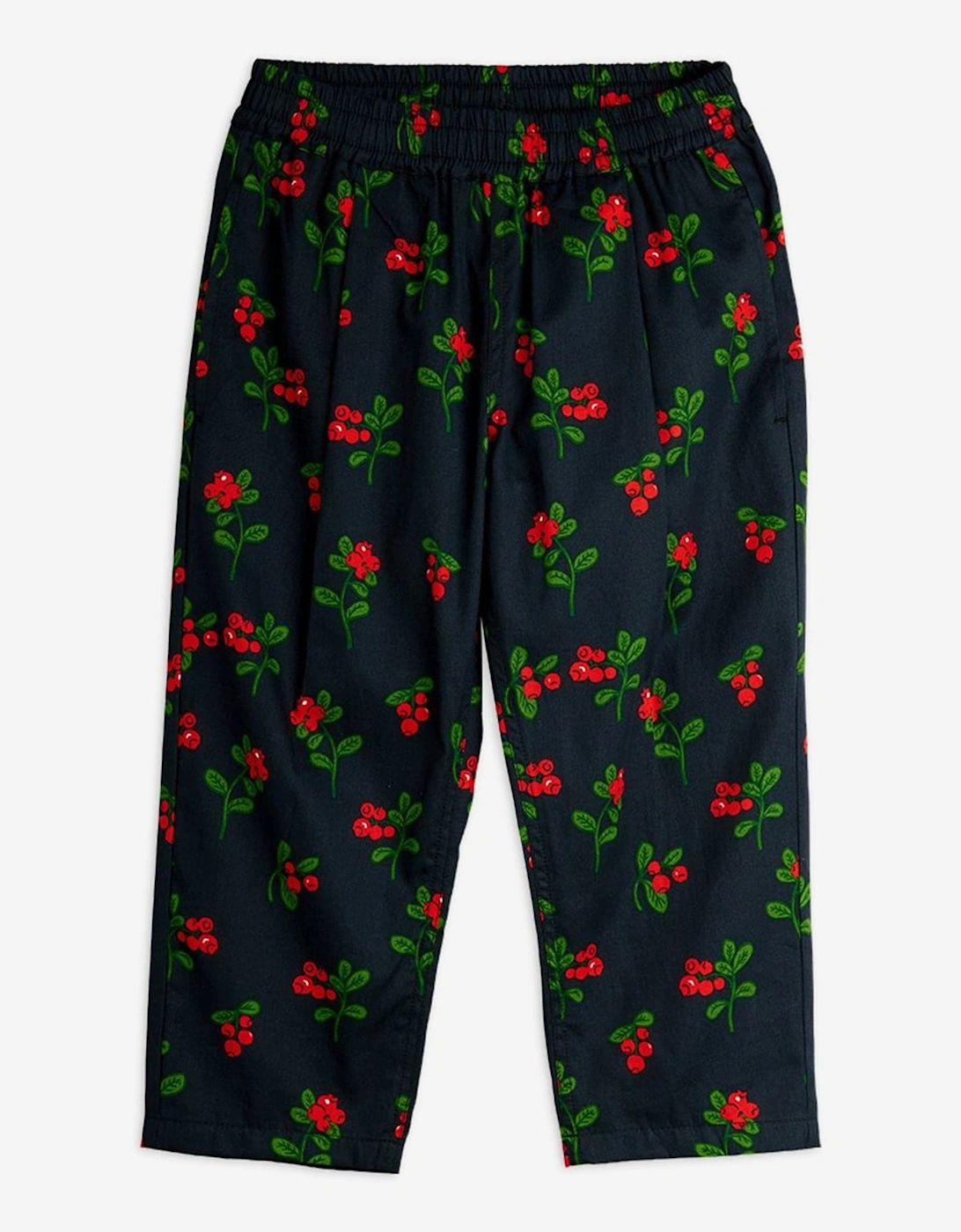 Girls Lingonberries AOP Trousers in Black, 5 of 4