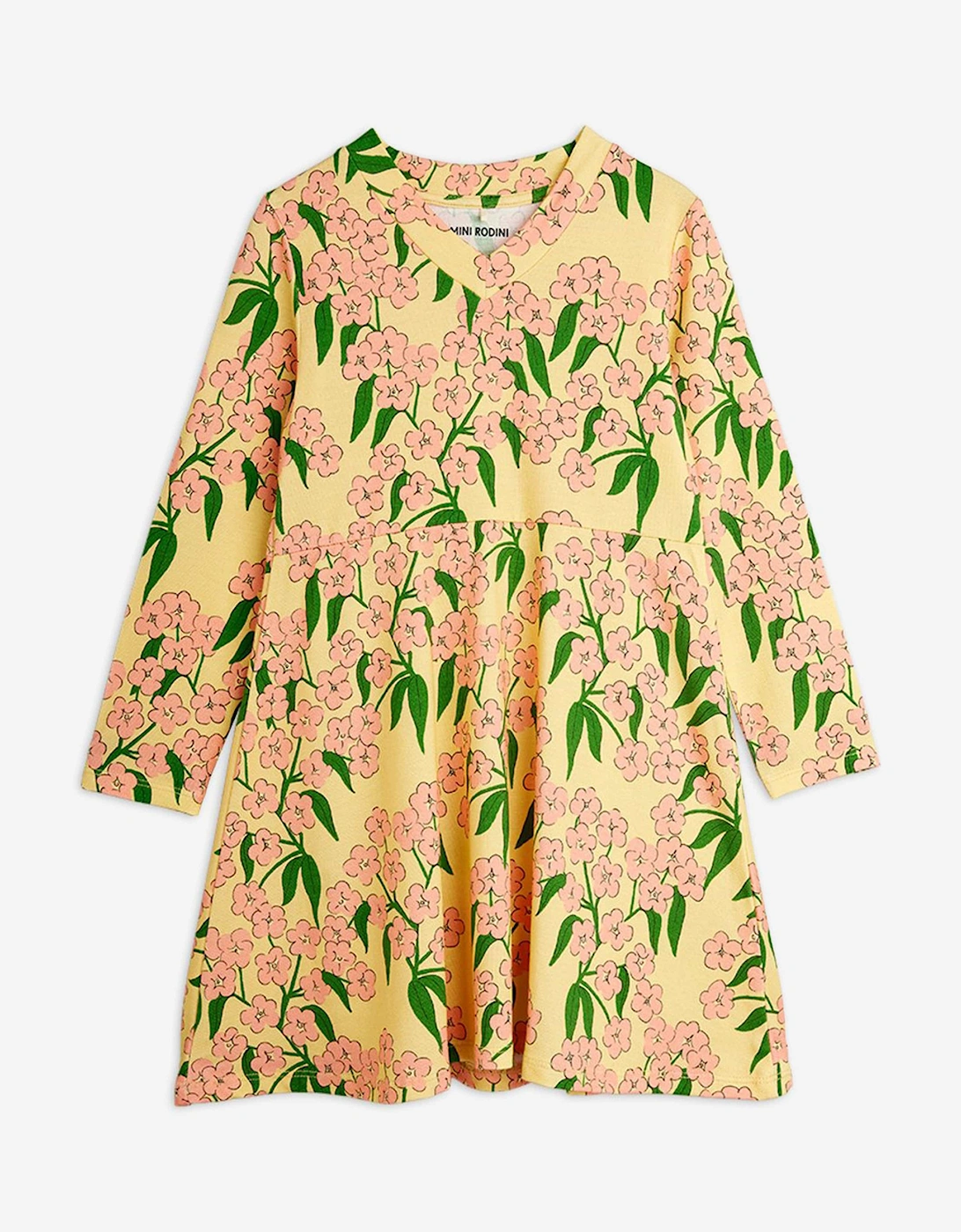 Girls Alpine Flowers AOP Dress in Yellow, 5 of 4