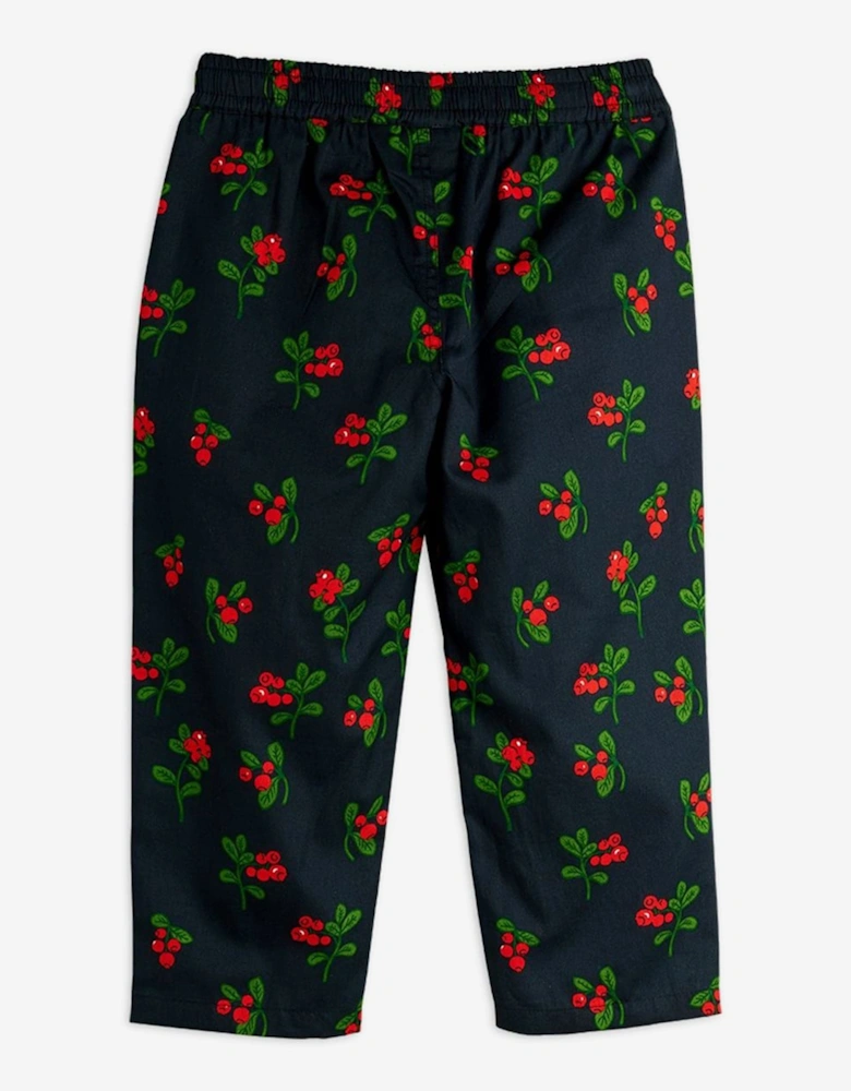 Girls Lingonberries AOP Trousers in Black